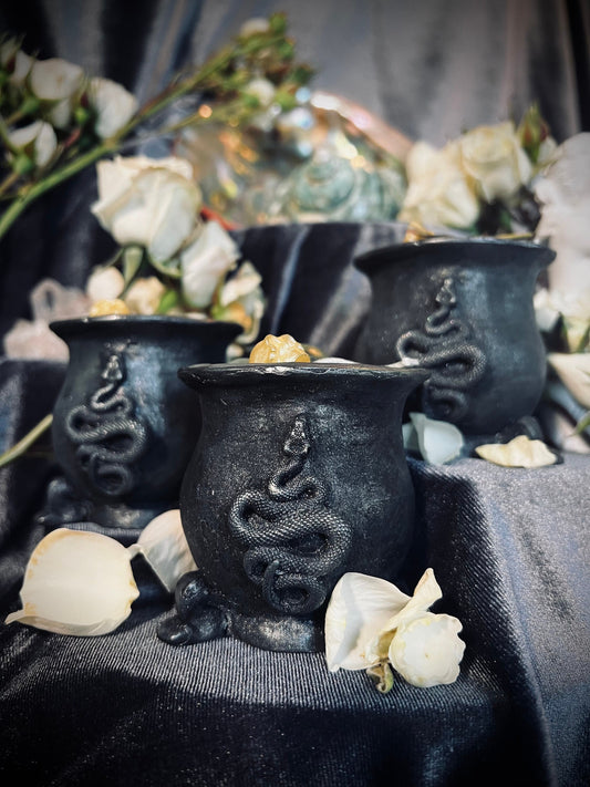 Cauldron Candle in Black Beeswax