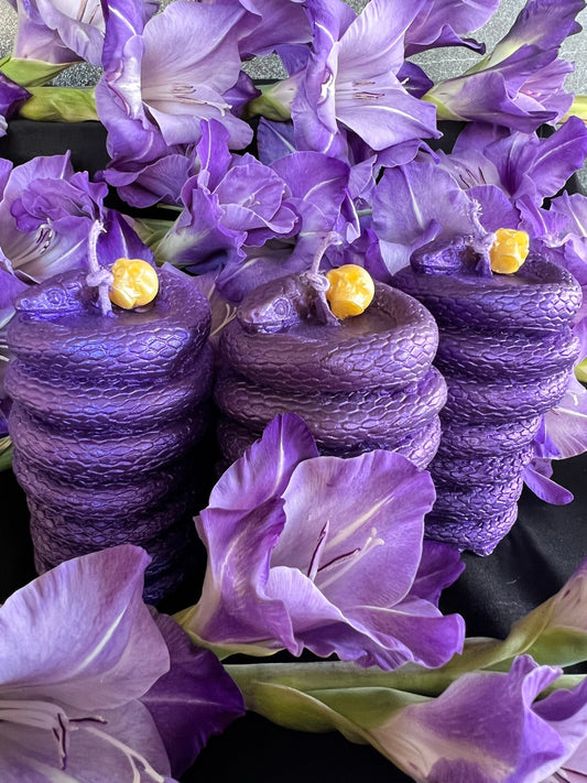 Serpent pillar in Purple Beeswax