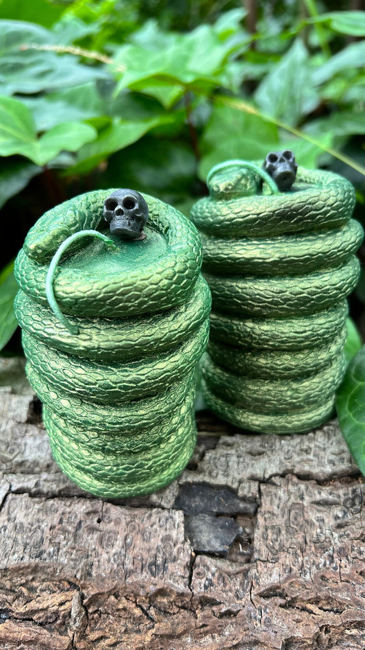 Serpent Pillar in Green Beeswax