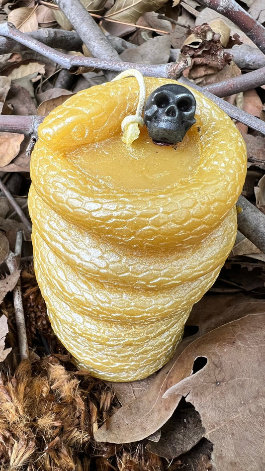 Serpent Pillar in Gold Beeswax