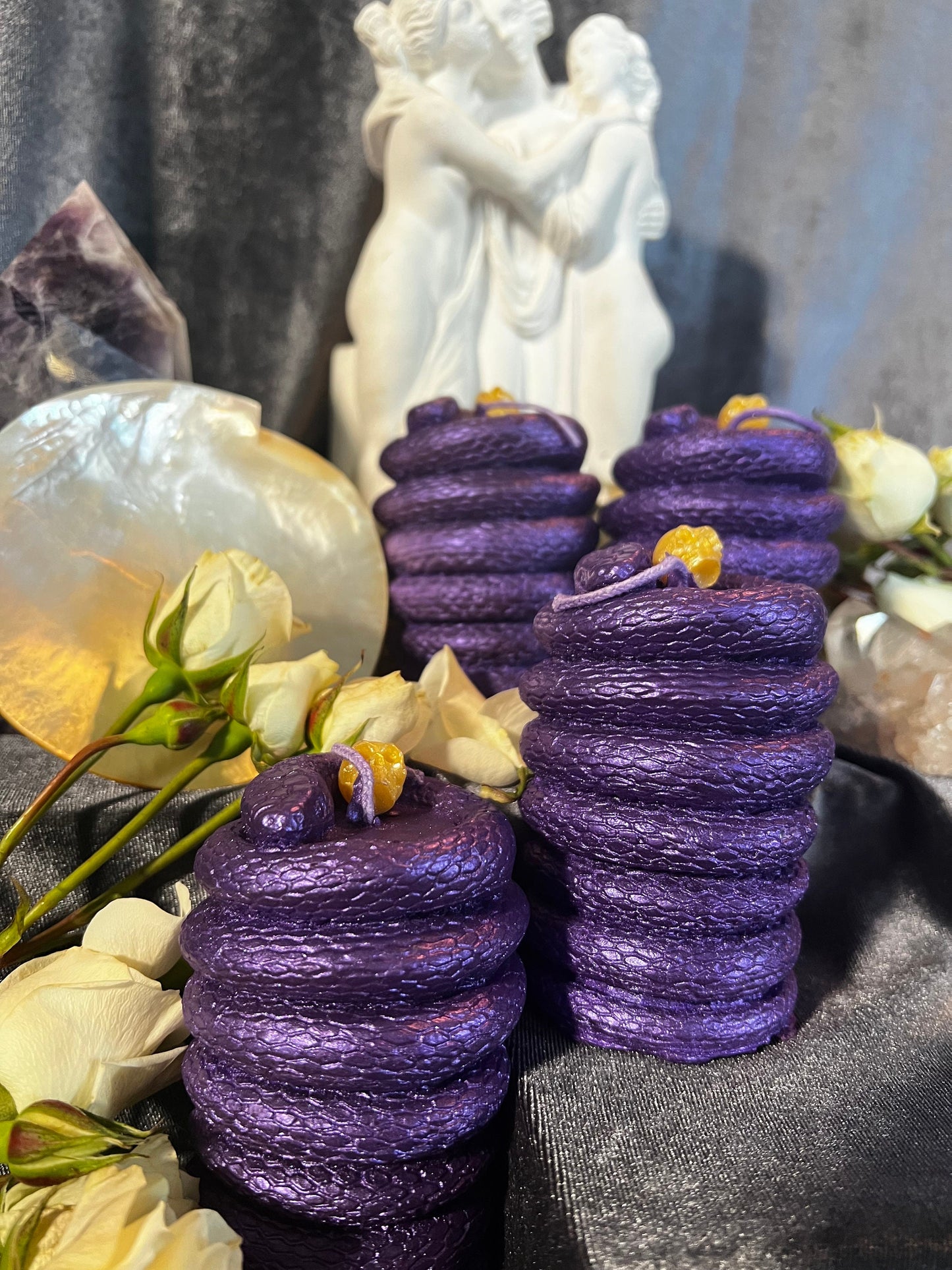 Serpent pillar in Purple Beeswax