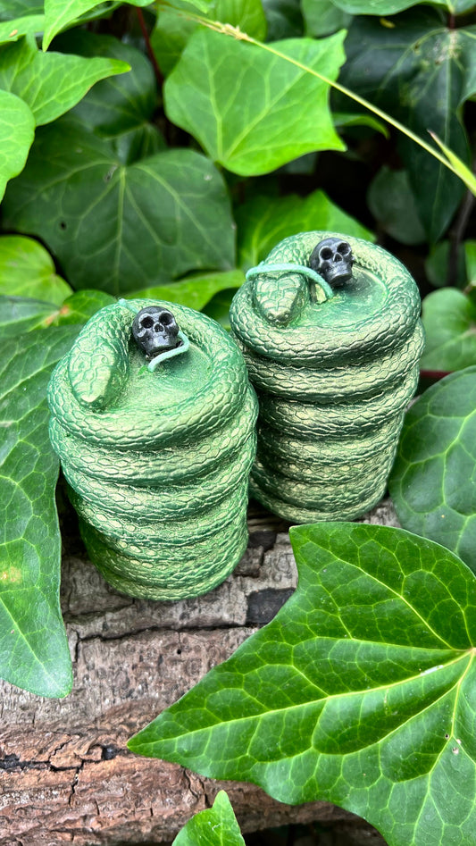 Serpent Pillar in Green Beeswax