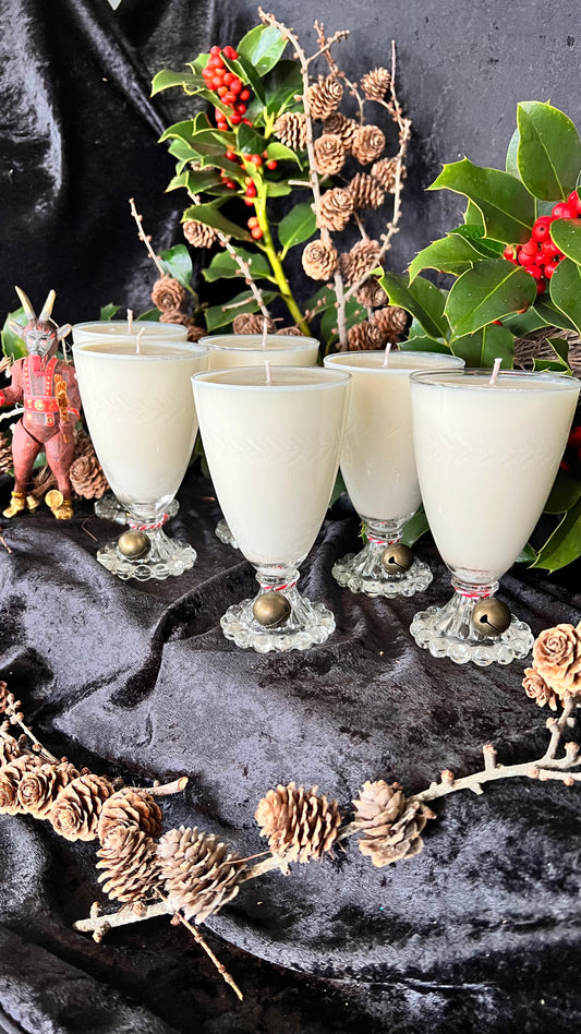 Yule Glass Chalice Soy Wax Offering