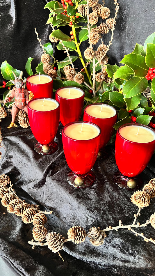 Yule Glass Chalice Soy Wax Offering